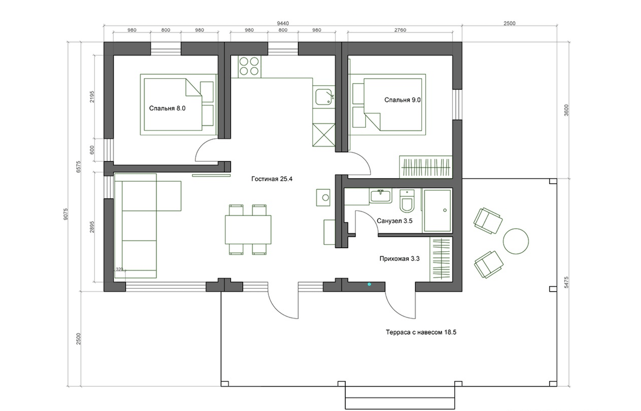Краснодаре модульный дом экстерьер